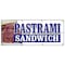 Signmission PASTRAMI SANDWICH BANNER SIGN Yiddish food restaurant butcher shop B-96 Pastrami Sandwich - alternate 1